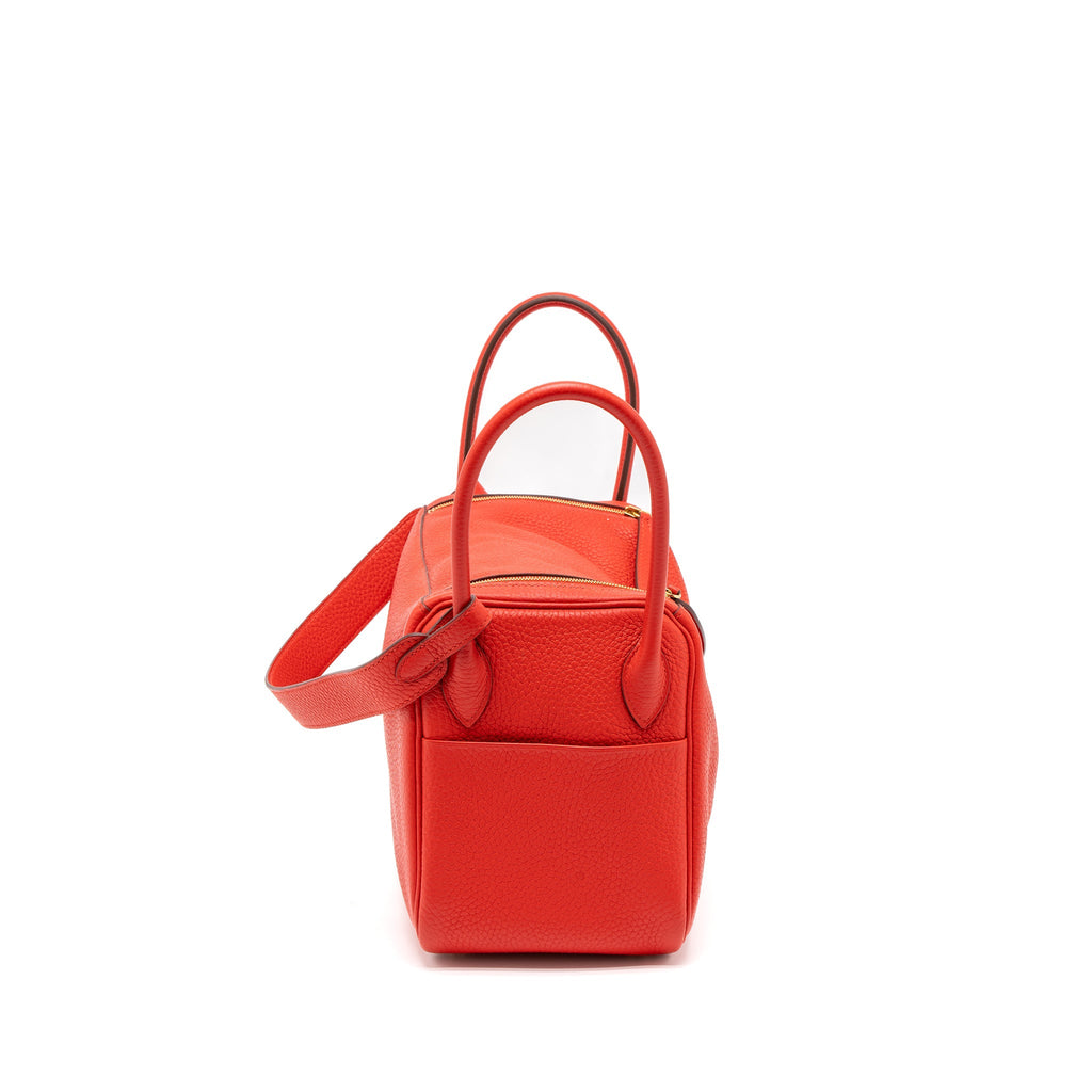 HERMES LINDY 26 CLEMENCE S3 ROUGE DE COEUR GHW