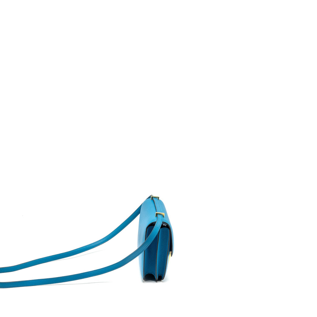 HERMES MINI CONSTANCE EVERCOLOR B3 BLEU ZANZIBAR GHW