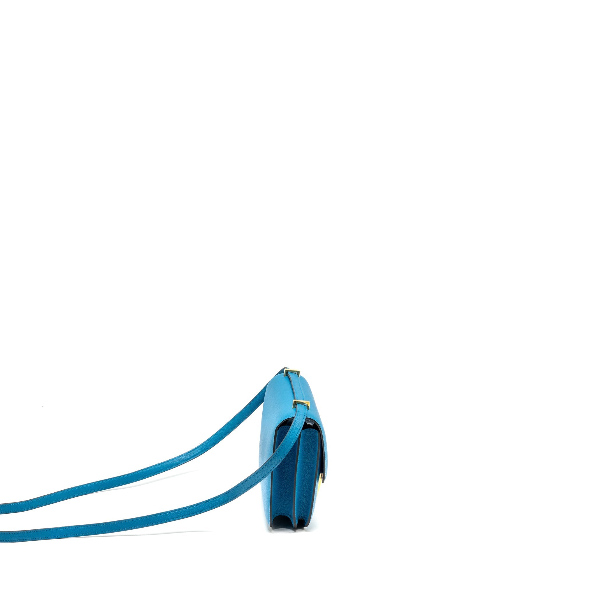 HERMES MINI CONSTANCE EVERCOLOR B3 BLEU ZANZIBAR GHW