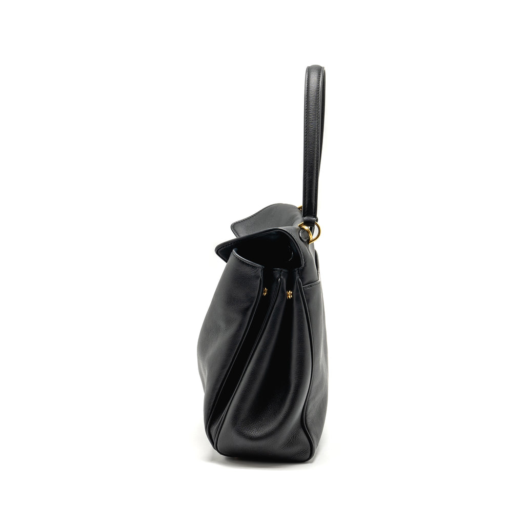 BALENCIAGA MEDIUM RODEO HANDBAG SMOOTH CALFSKIN BLACK GHW