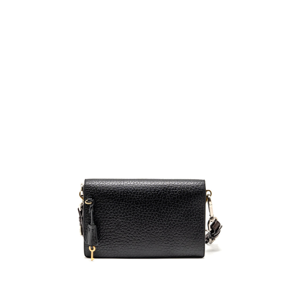 PRADA BERLINO SOUND BAG TWEED/CALFSKIN BLACK/BROWN/GREEN MULTICOLOUR HARDWARE