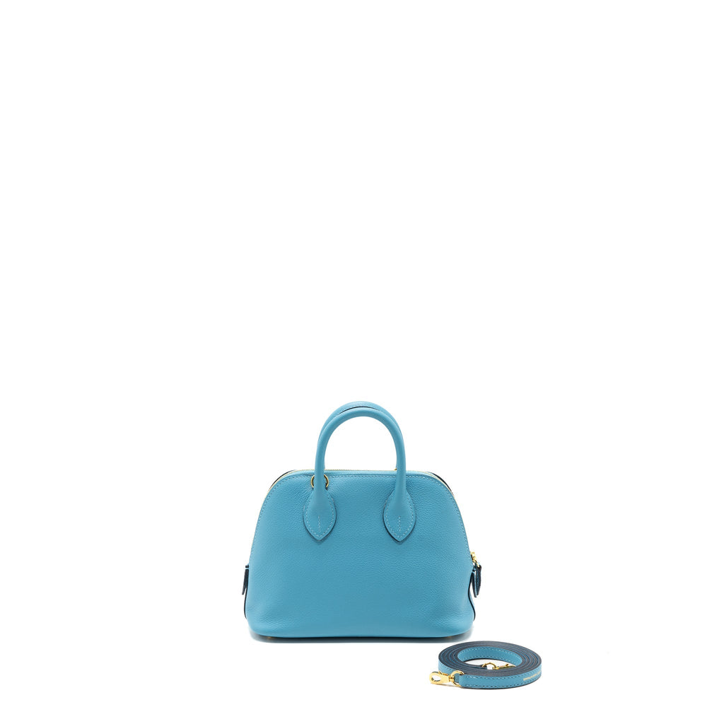 HERMES MINI BOLIDE EVERCOLOR P3 BLUE DU NORD GHW