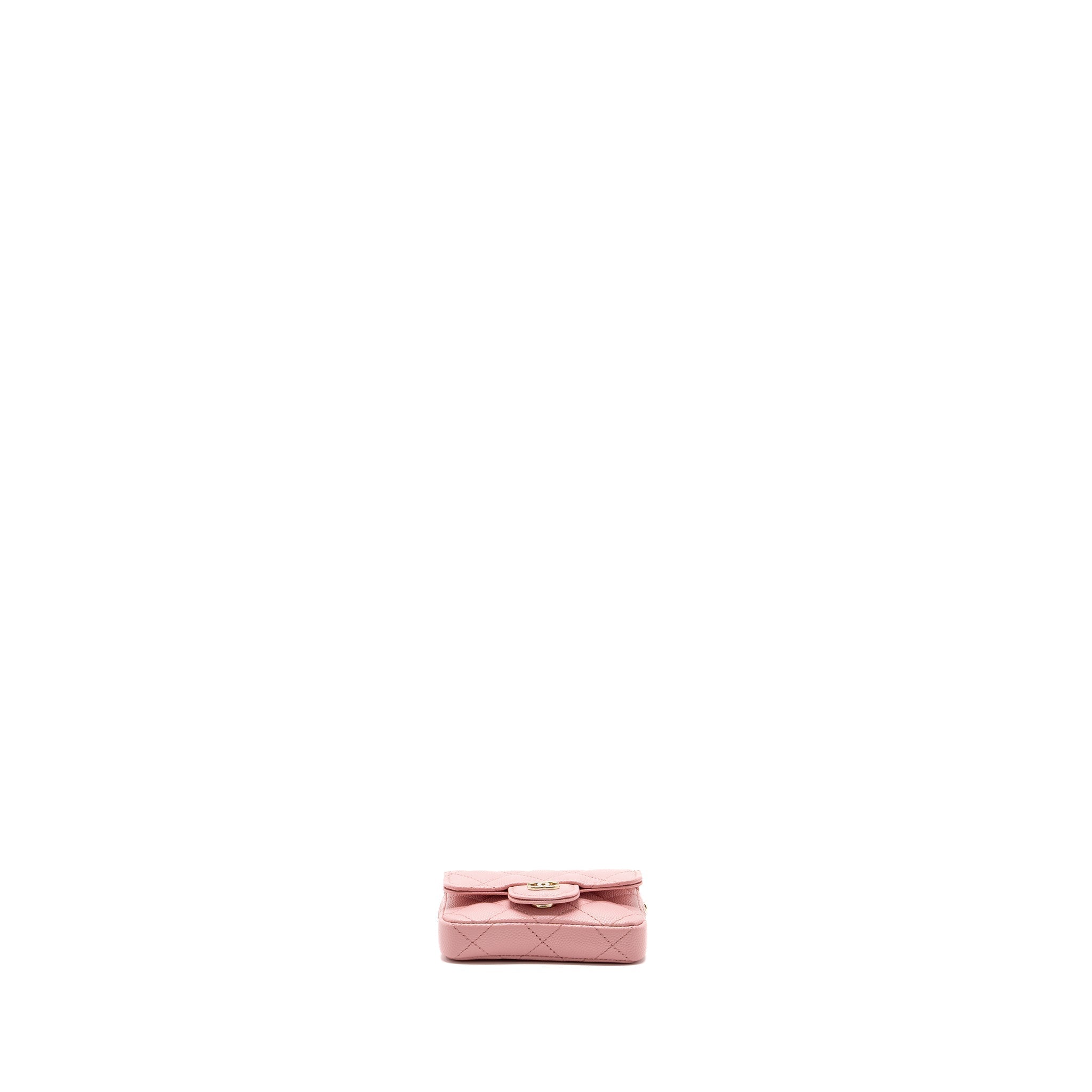 CHANEL MINI FLAP BELT BAG CAVIAR PINK LGHW