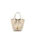 HERMES PICOTIN 18 LOCK BAG OSTRICH TOUCH/CLEMENCE BETON GHW