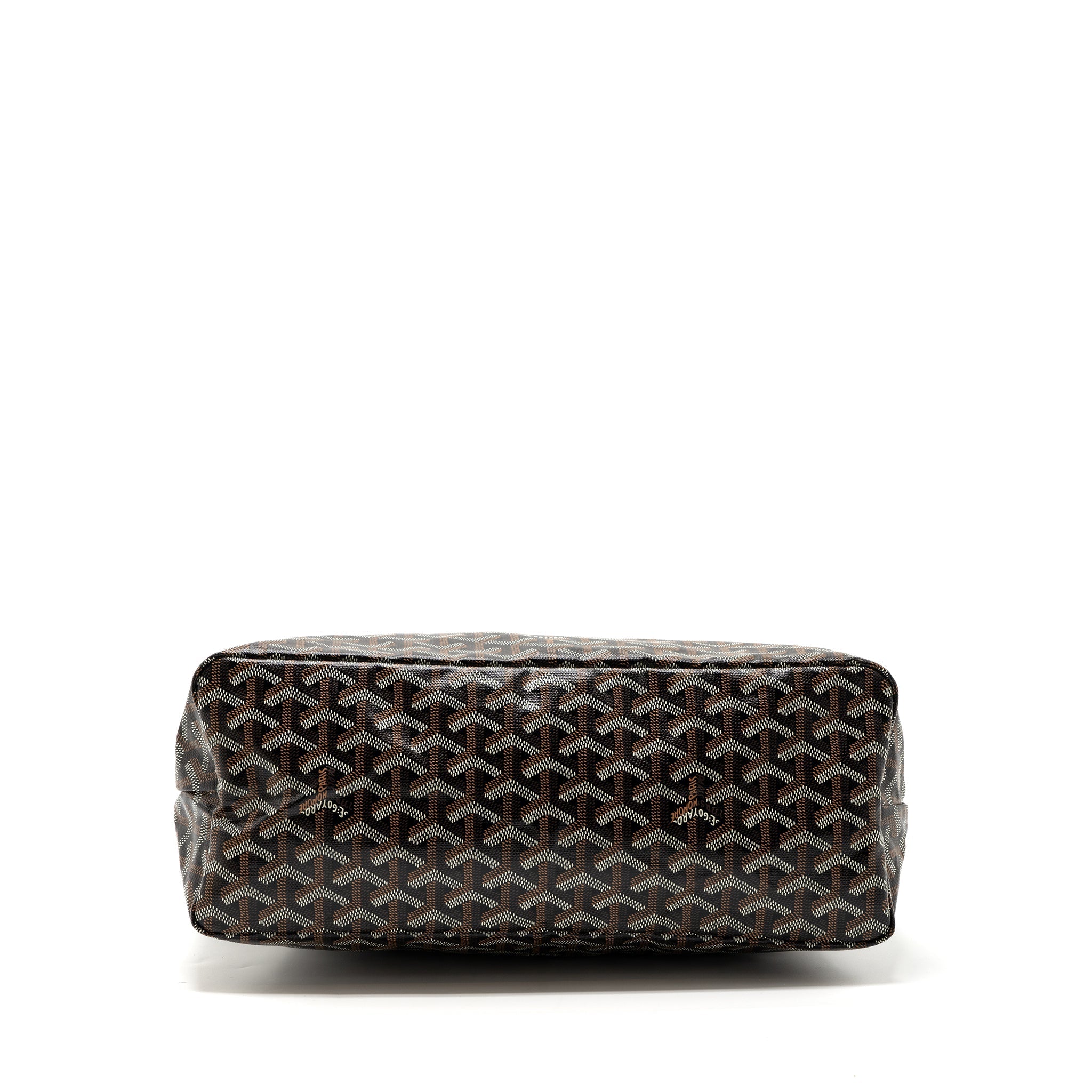 GOYARD BOHEME HOBO BAG CANVAS/ CALFSKIN BLACK/ TAN SHW WITH NECESSAIRE BAG ECRU