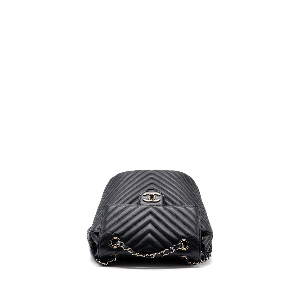 CHANEL SMALL URBAN SPIRIT BACKPACK CHEVRON CALFSKIN BLACK SHW