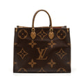 LOUIS VUITTON ONTHEGO GM MONOGRAM CANVAS / MONOGRAM REVERSE CANVAS GHW