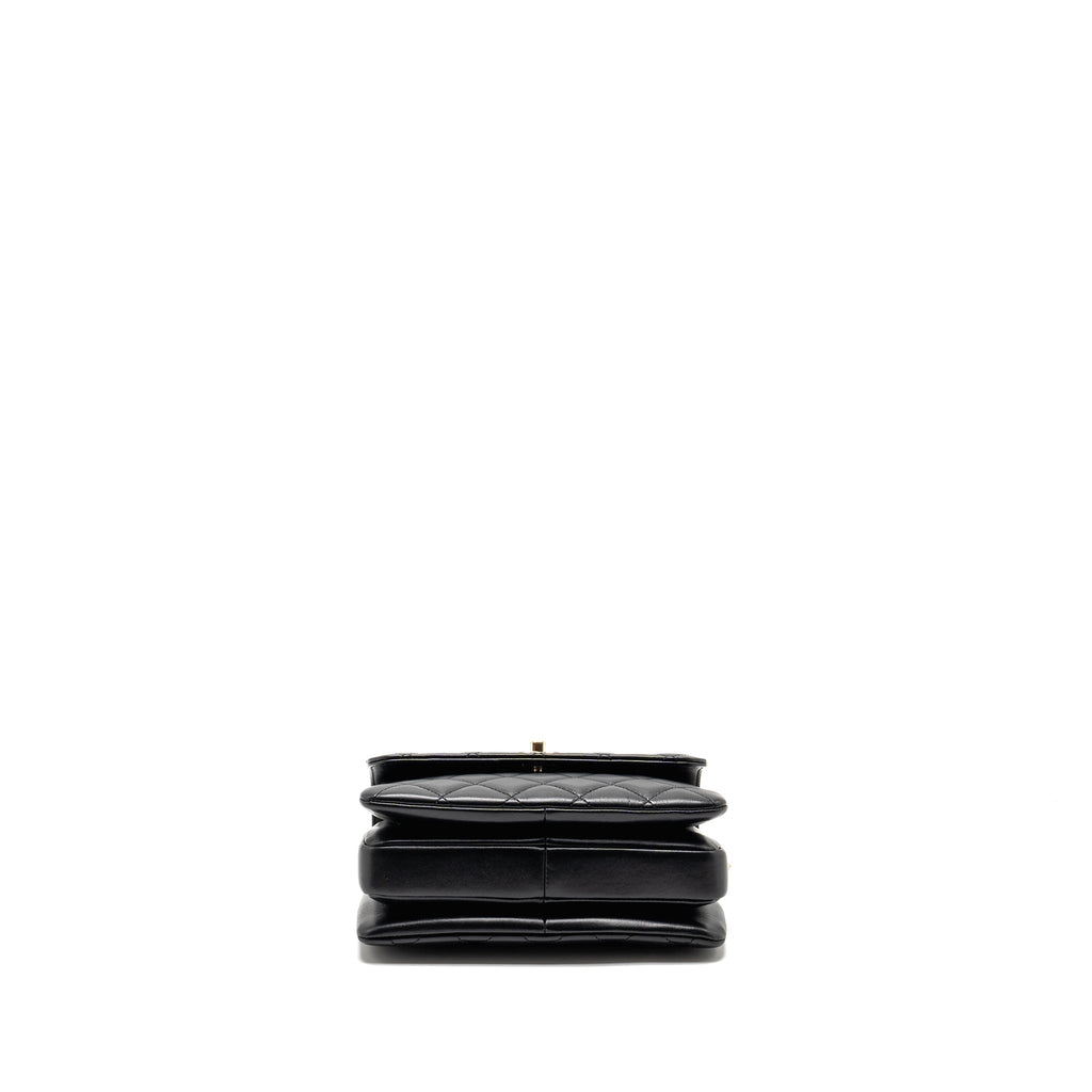 CHANEL 24S MINI TRENDY CC LAMBSKIN BLACK LGHW(MICROCHIP)