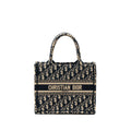 DIOR SMALL BOOK TOTE BLUE OBLIQUE JACQUARD EMBROIDERY