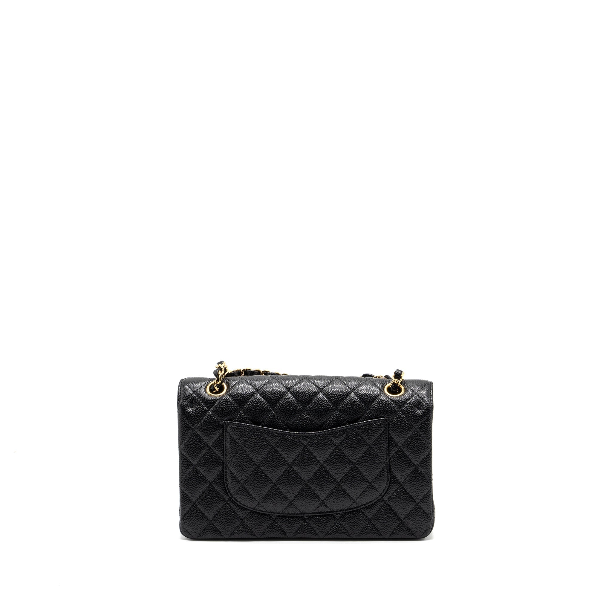 CHANEL MEDIUM CLASSIC DOUBLE FLAP BAG CAVIAR BLACK GHW