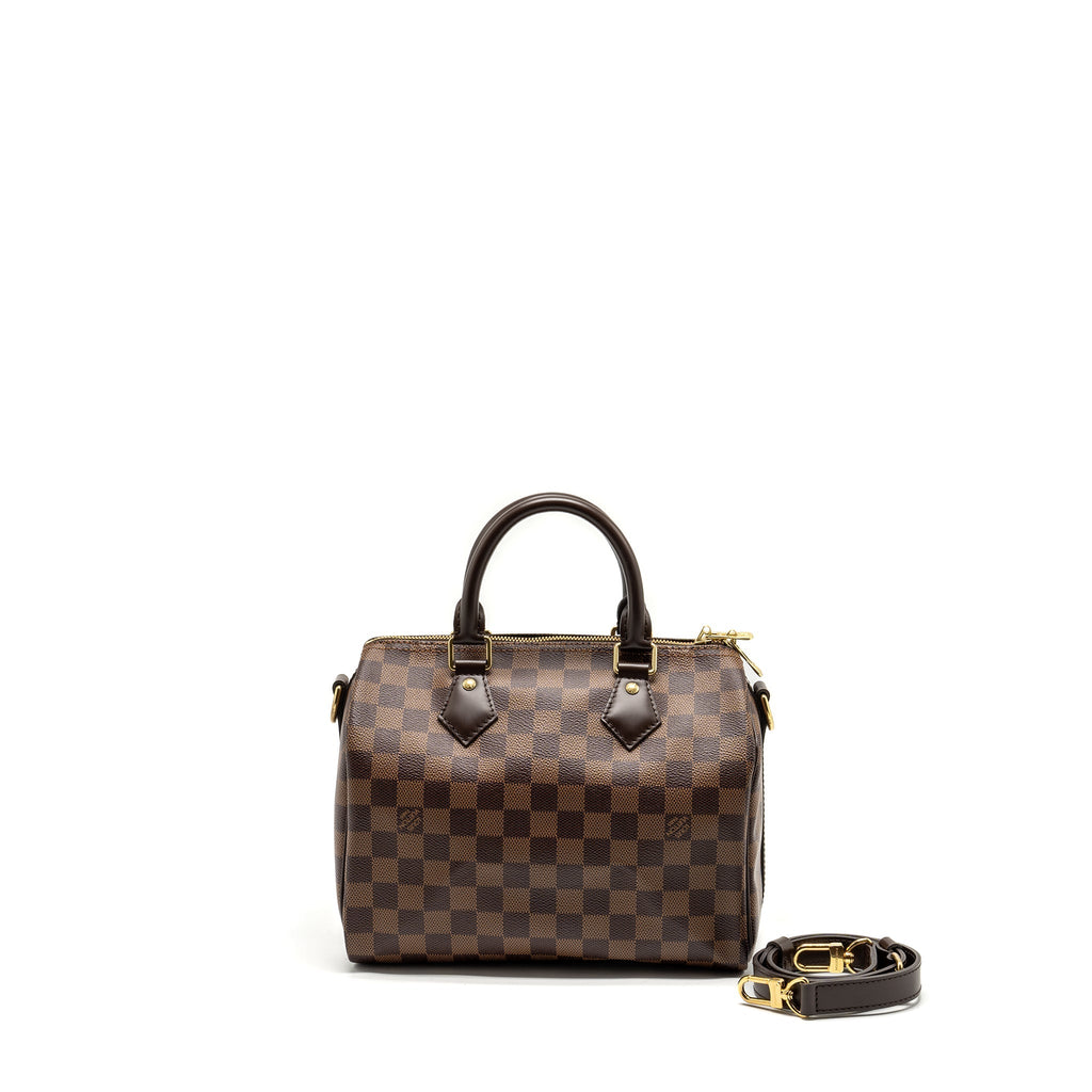 LOUIS VUITTON SPEEDY BANDOULIERE 25 DAMIER EBENE CANVAS GHW