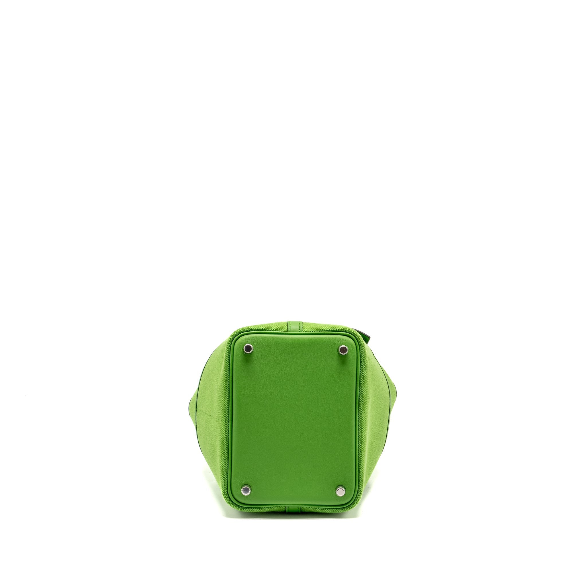 HERMES CARGO PICOTIN 18 LOCK BAG CANVAS/SWIFT VERT YUCCA SHW