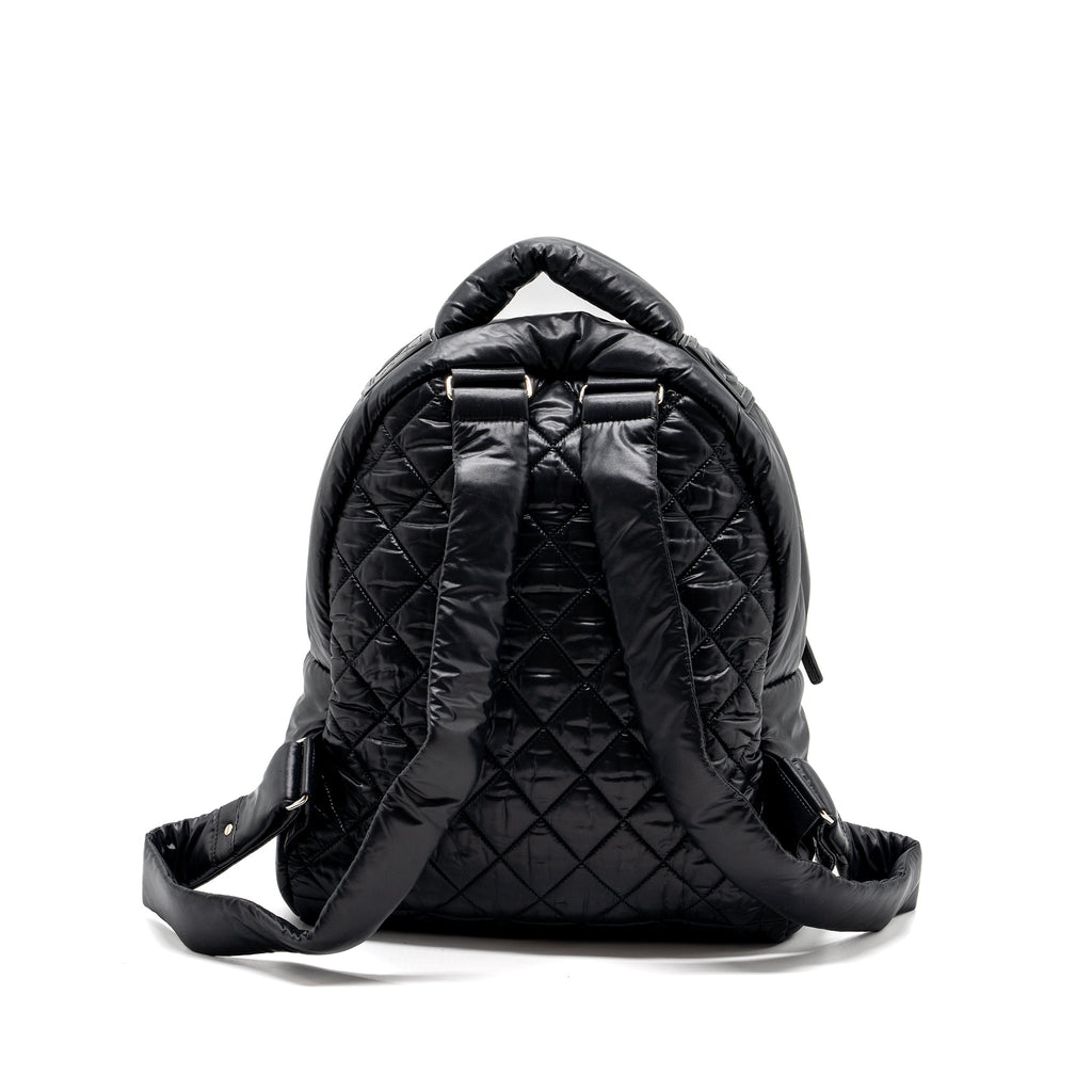 CHANEL COCO COCOON BACKPACK QUILTED NYLON/LEATHER BLACK GHW