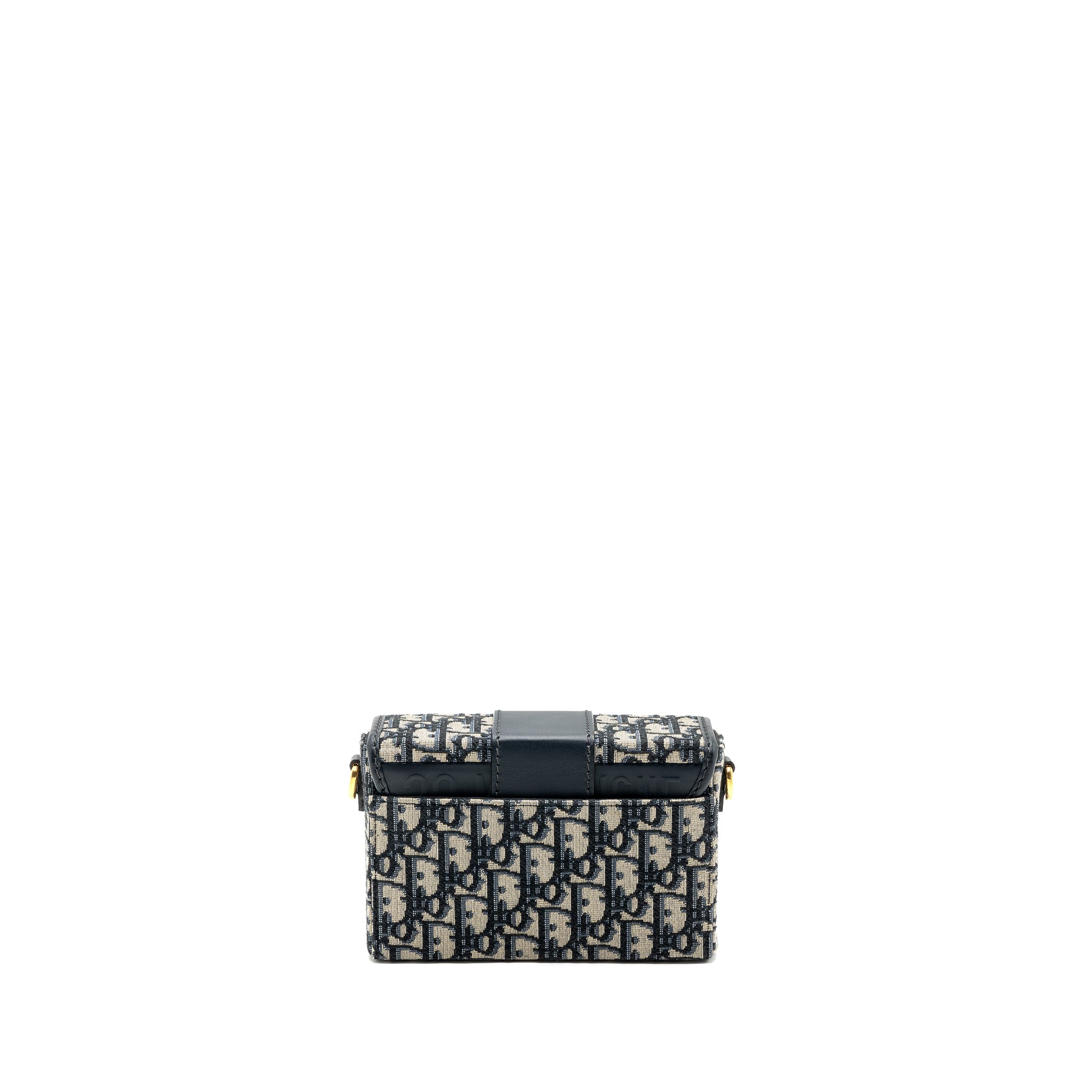 DIOR MINI 30 MONTAIGNE BOX BAG CANVAS / CALFSKIN BLUE OBLIQUE JACQUARD GHW