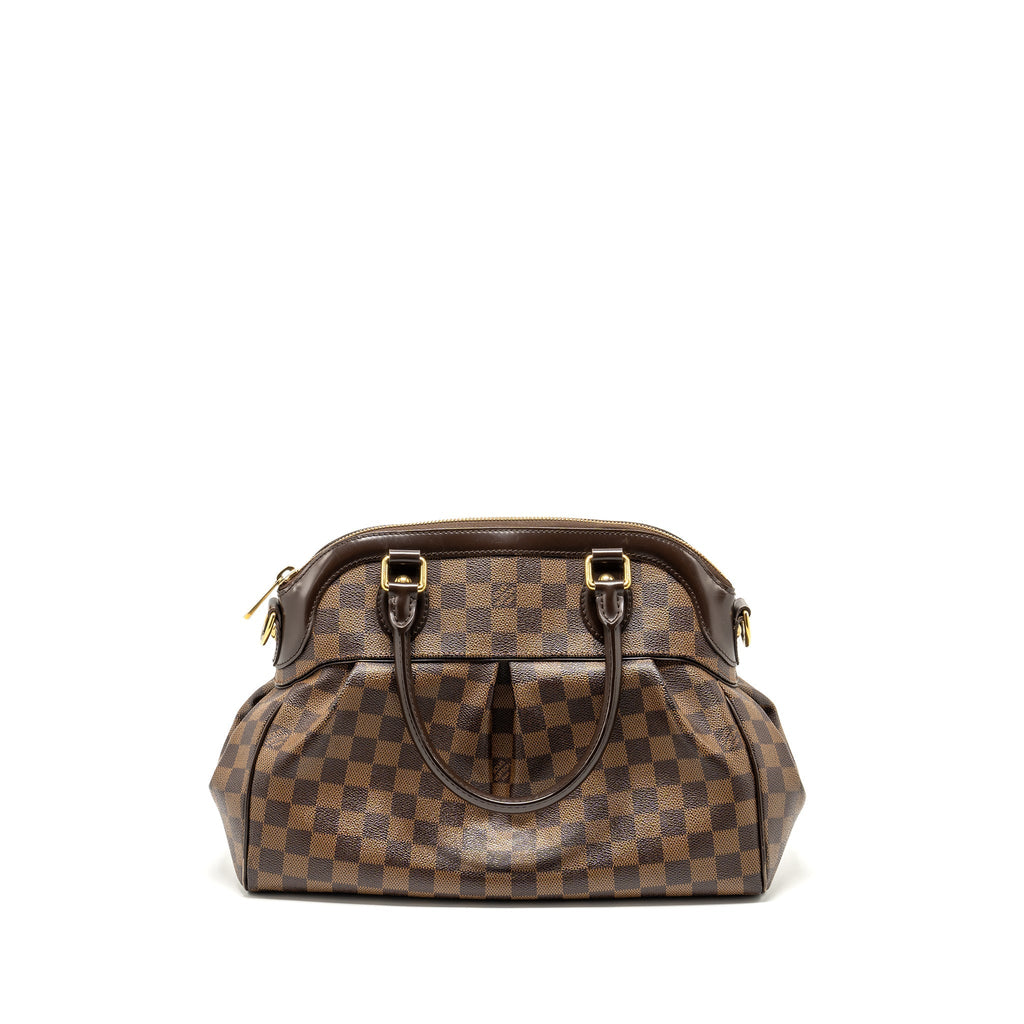 LOUIS VUITTON TREVI TOTE BAG DAMIER EBENE CANVAS GHW