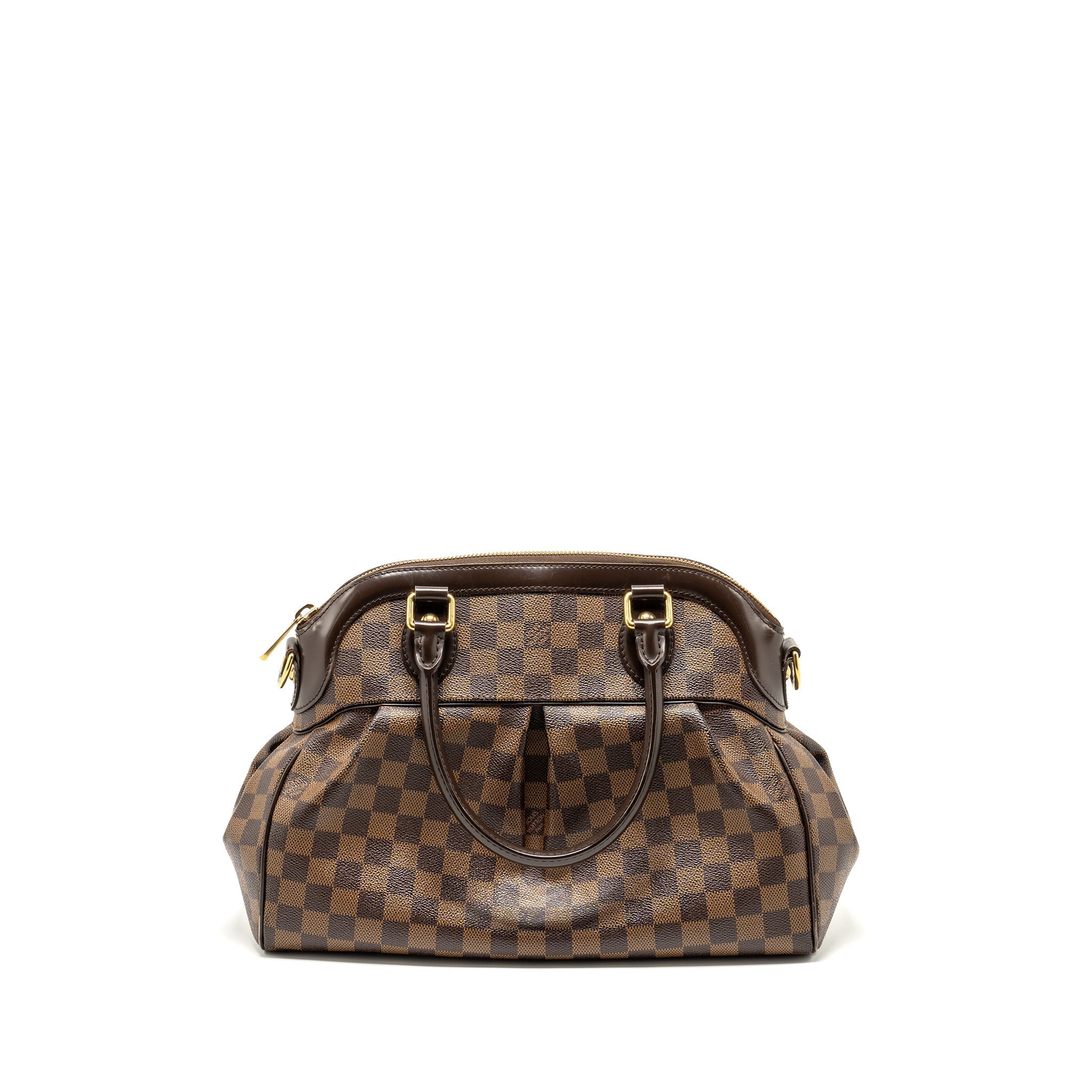 LOUIS VUITTON TREVI TOTE BAG DAMIER EBENE CANVAS GHW