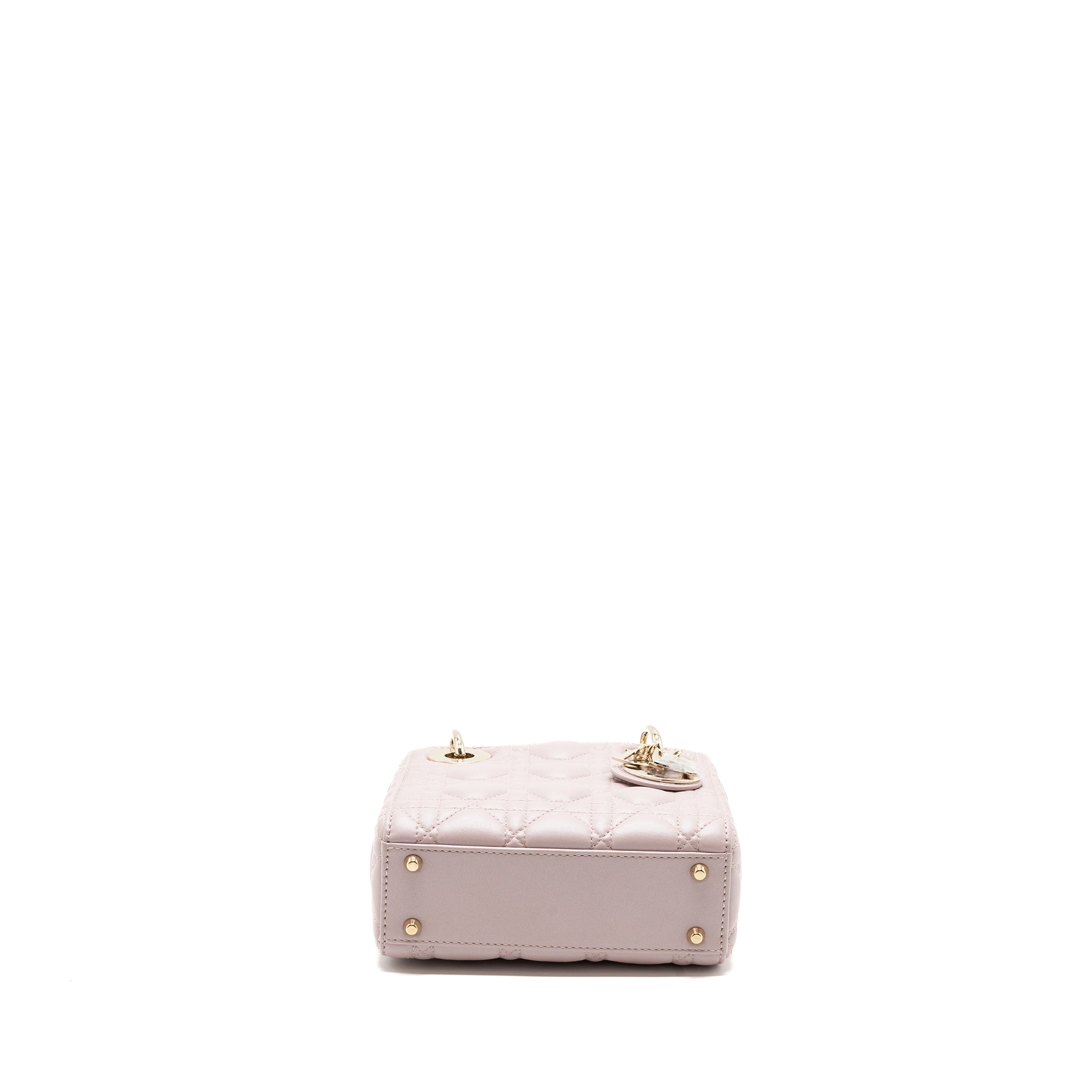 DIOR MINI LADY DIOR BAG LAMBSKIN LIGHT PINK LGHW