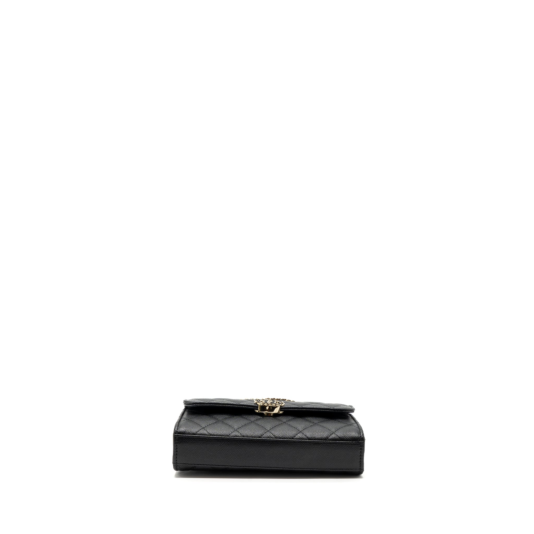 CHANEL 23P TOP HANDLE MINI FLAP BAG CAVIAR BLACK LGHW (MICROCHIP)