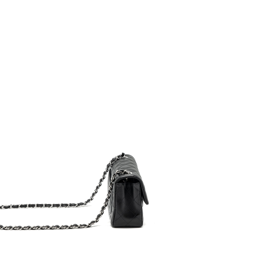 CHANEL MINI RECTANGULAR FLAP BAG LAMBSKIN BLACK SHW (MICROCHIP)