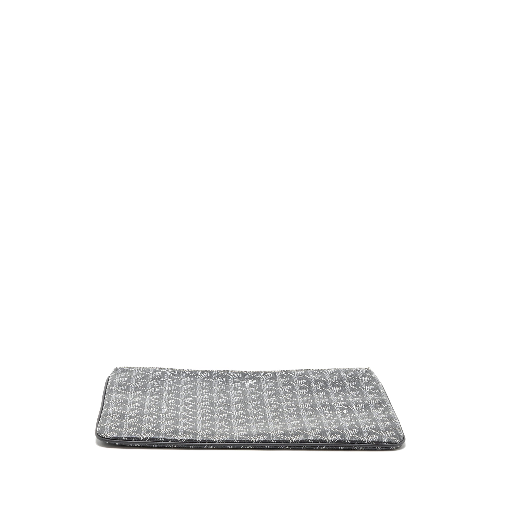GOYARD SENAT MM POUCH GOYARDLINE CANVAS GREY SHW
