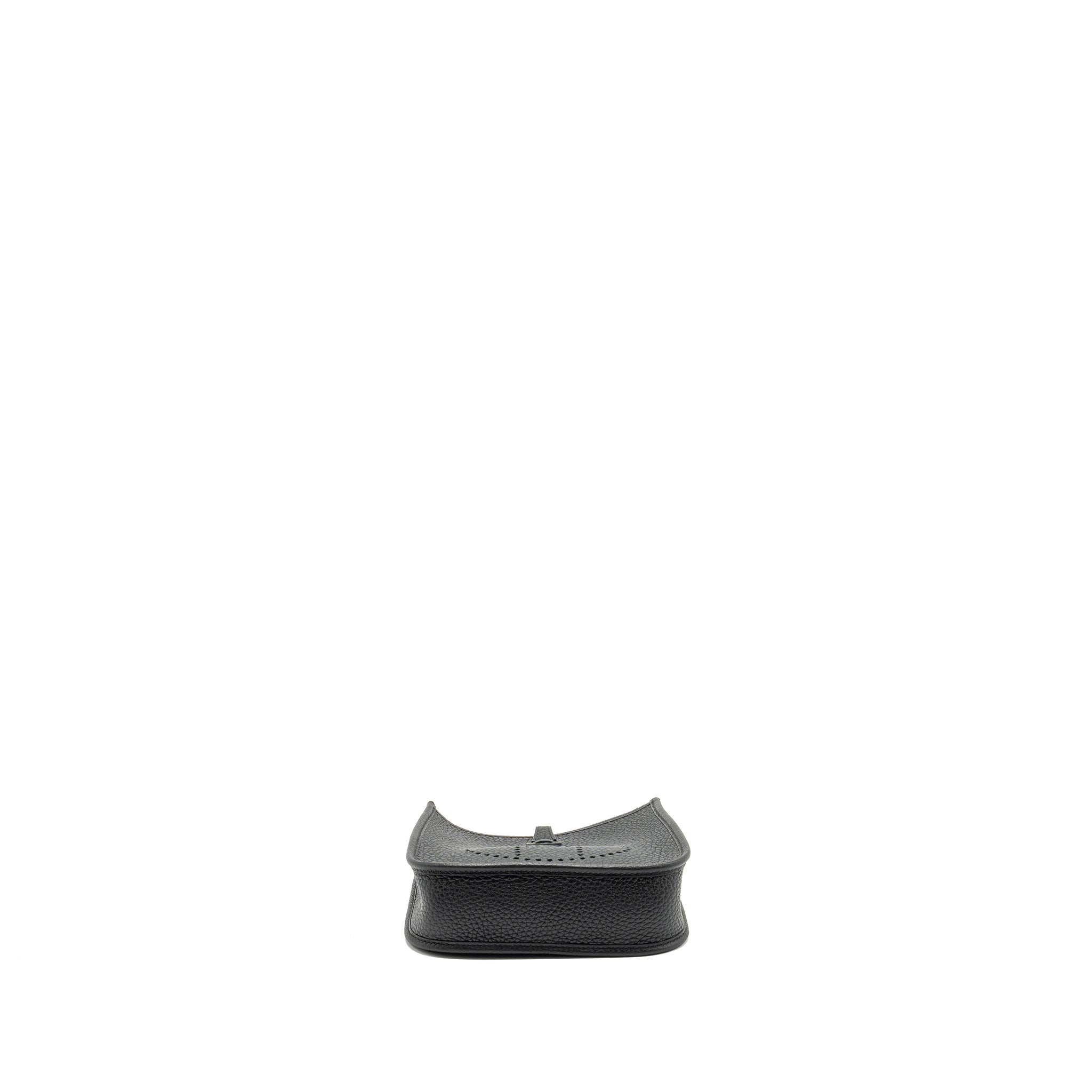 HERMES MINI EVELYNE CLEMENCE BLACK WITH BLACK/EBENE STRAP GHW
