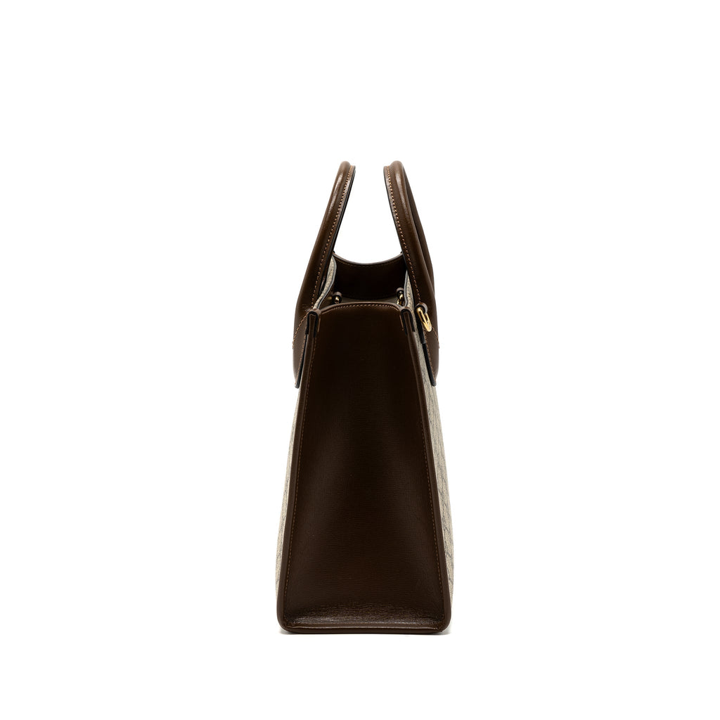 GUCCI GG SMALL TOTE BAG GG SUPREME CANVAS / BROWN GHW