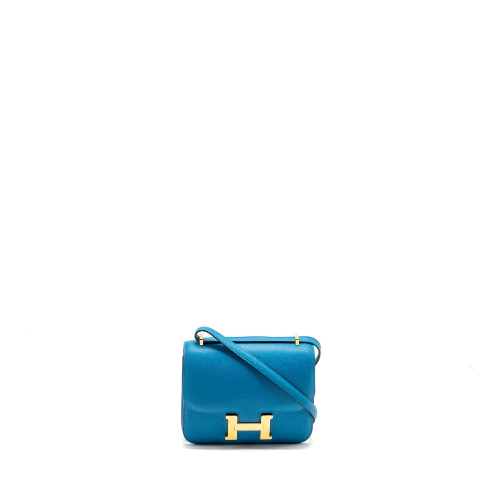 HERMES MINI CONSTANCE EVERCOLOR B3 BLEU ZANZIBAR GHW