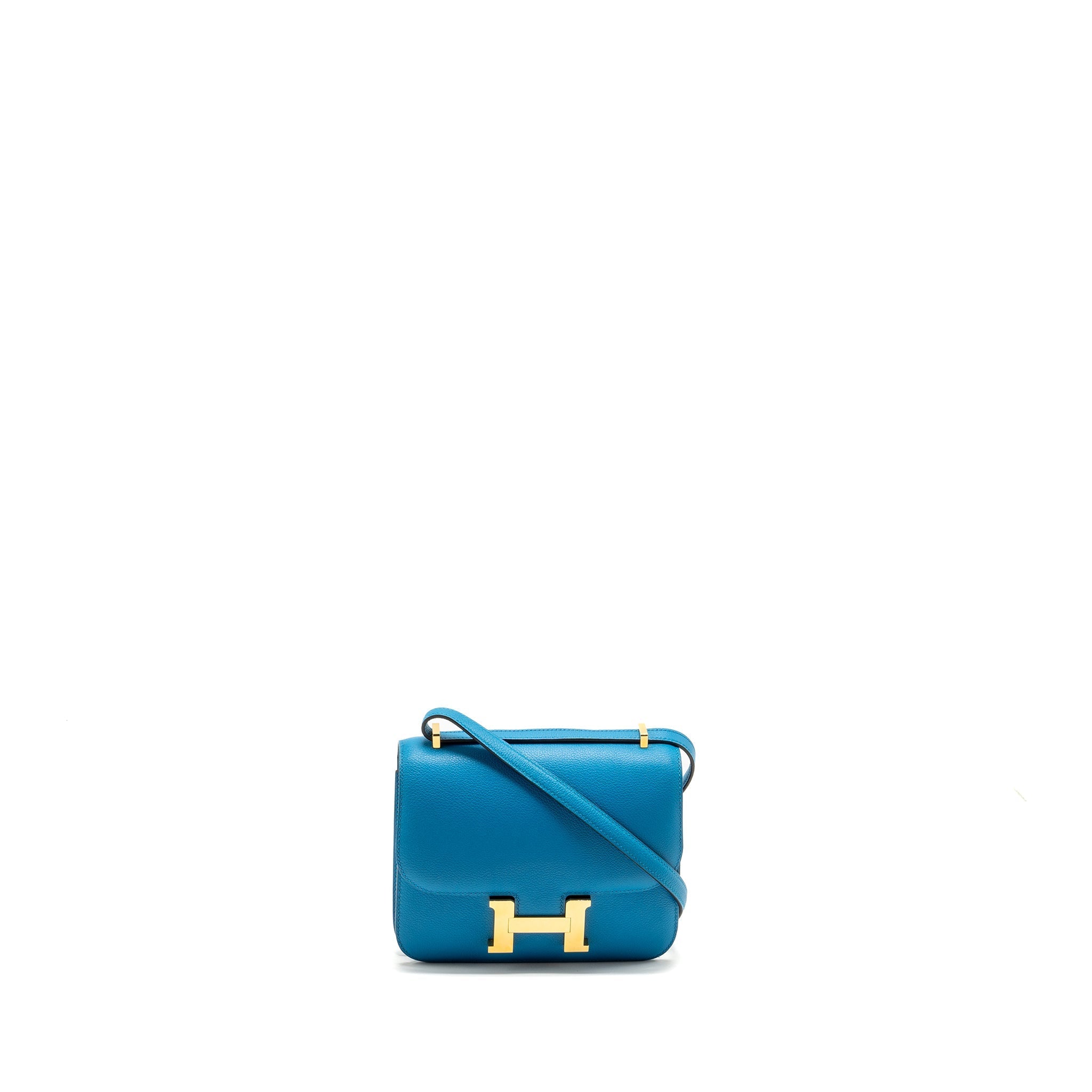 HERMES MINI CONSTANCE EVERCOLOR B3 BLEU ZANZIBAR GHW