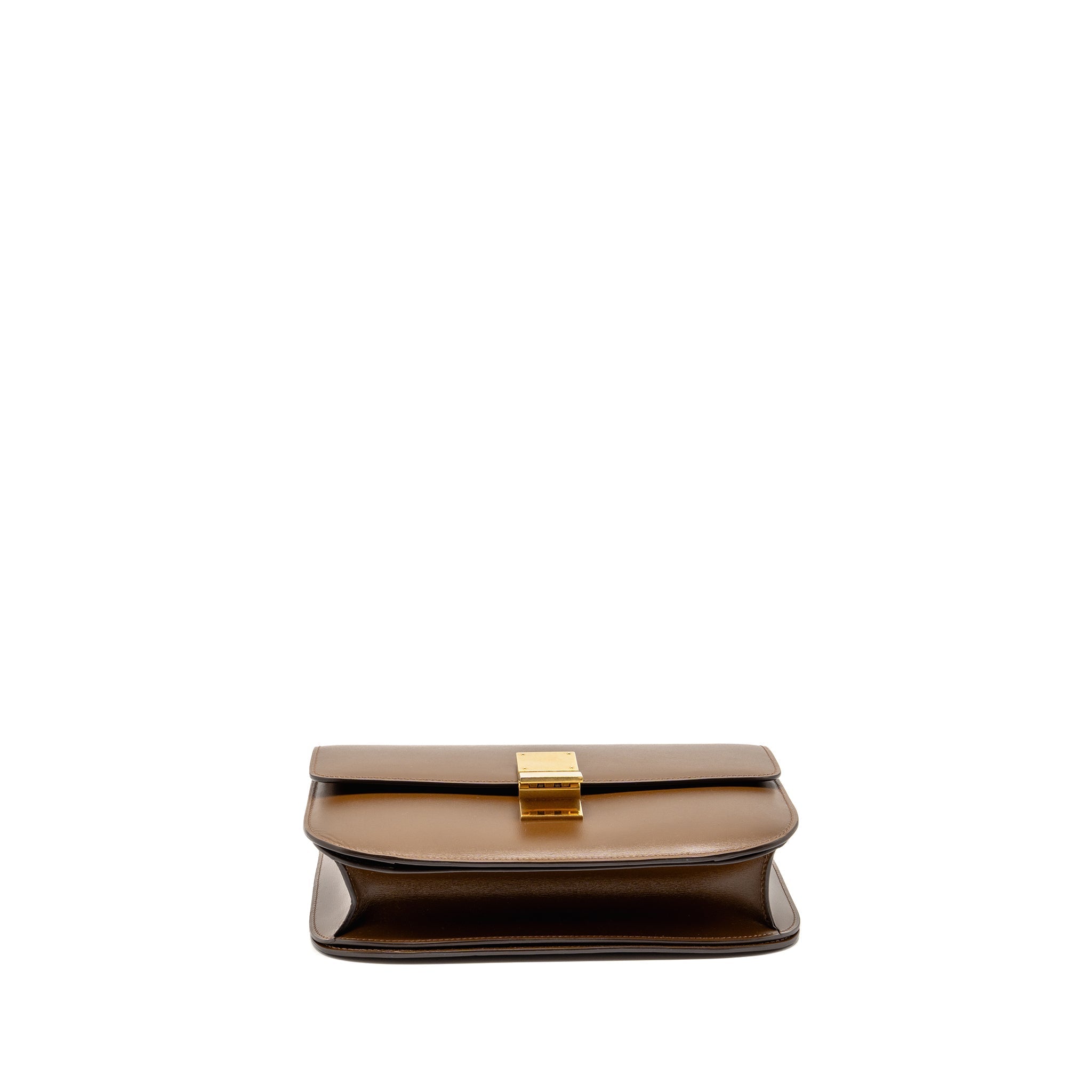 CELINE MEDIUM CLASSIC BOX BAG CALFSKIN CAMEL GHW