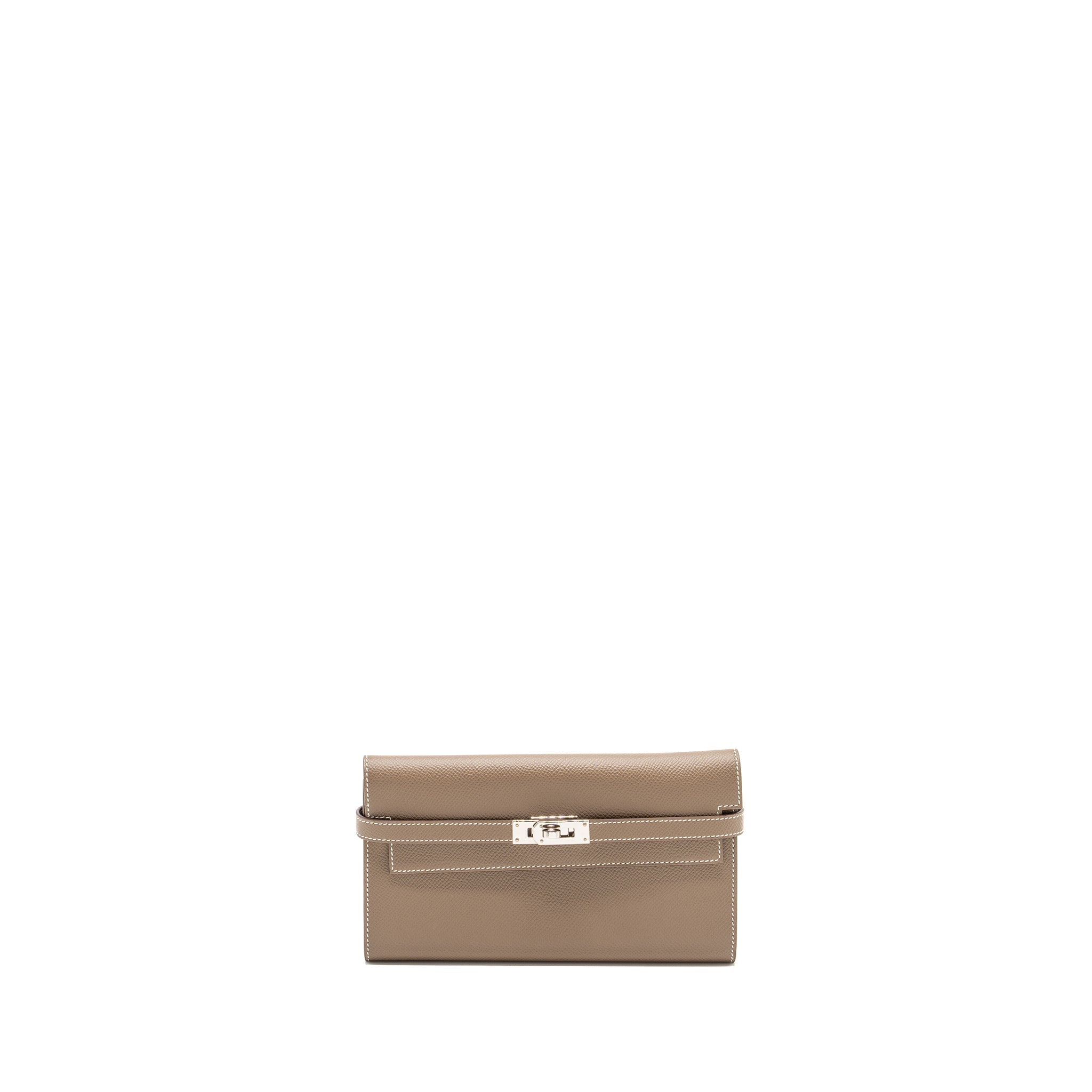 HERMES KELLY CLASSIC LONG WALLET EPSOM ETOUPE SHW