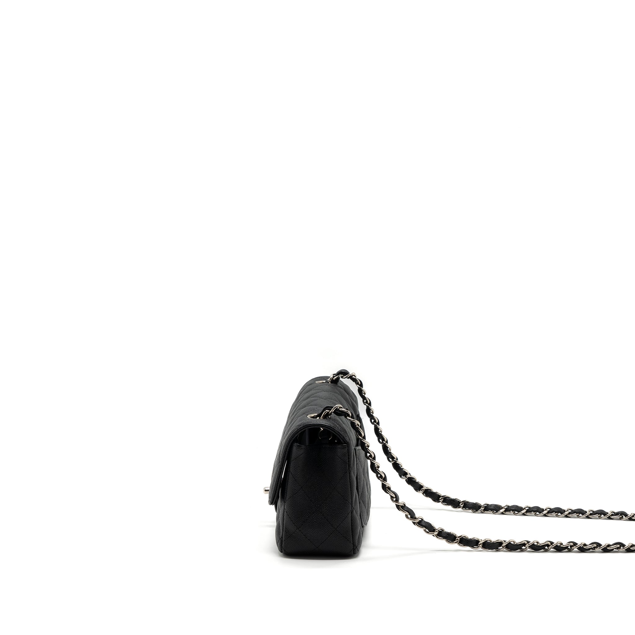 CHANEL CLASSIC MINI RECTANGULAR FLAP BAG CAVIAR BLACK SHW