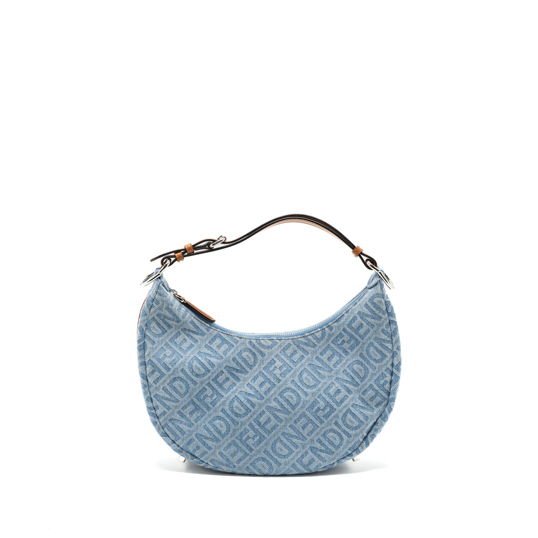FENDI FENDIGRAPHY SMALL DENIM LIGHT BLUE SHW