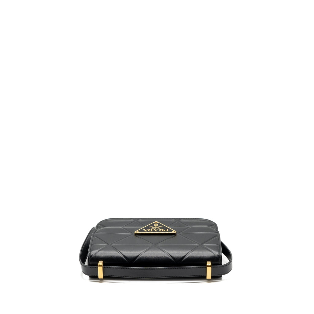 PRADA PATTINA IN PELLE CALFSKIN BLACK GHW