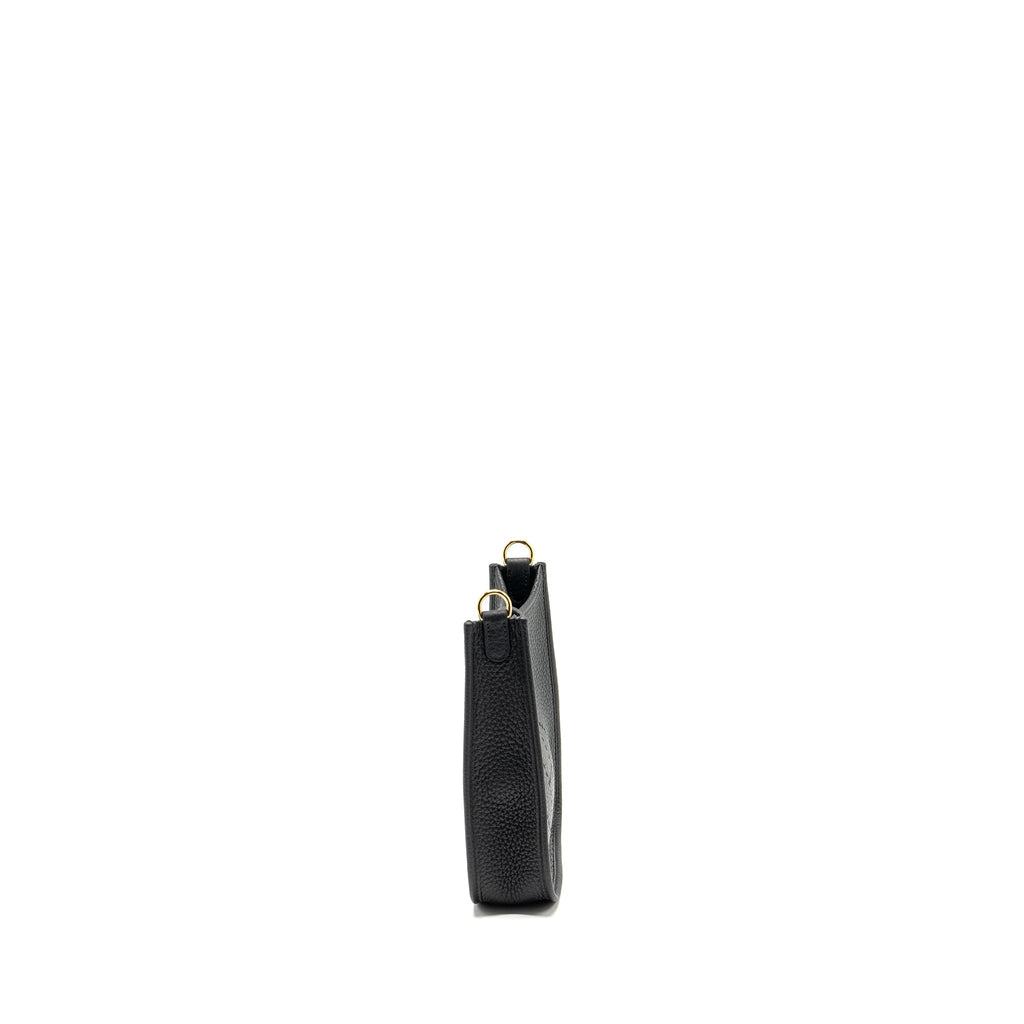 HERMES MINI EVELYNE CLEMENCE BLACK WITH BLACK/EBENE STRAP GHW