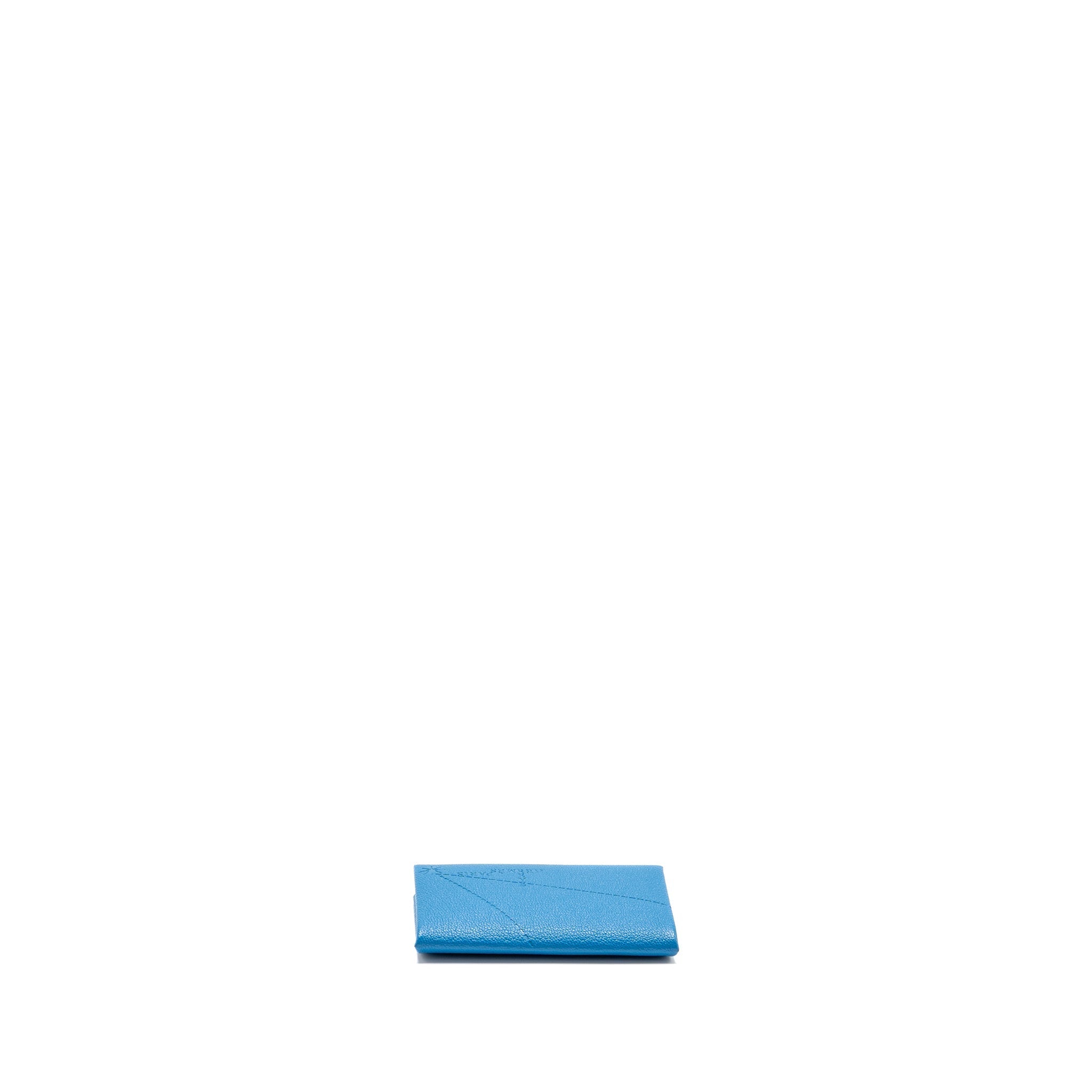 HERMES SPECIAL EDITION CALVI CARD HOLDER CHEVRE MYSORE BLUE BRIGHTON SHW