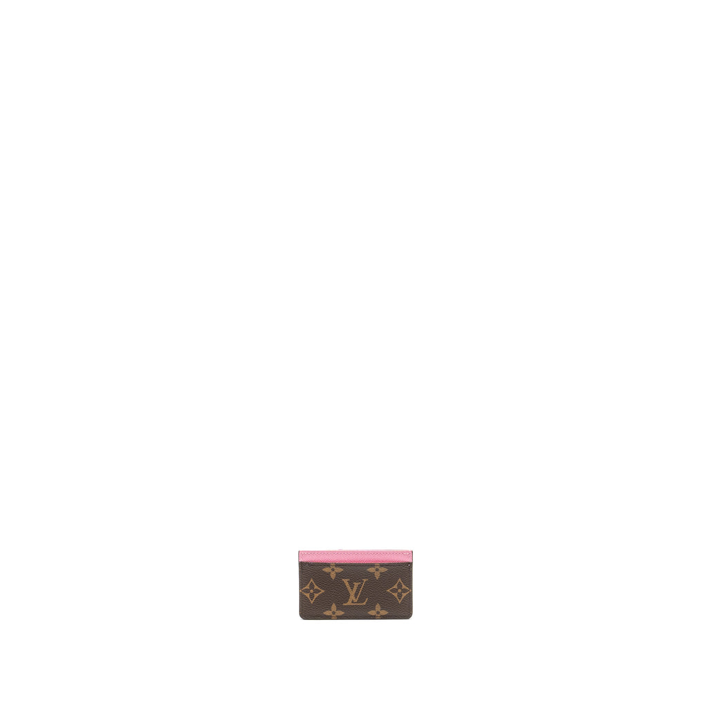 LOUIS VUITTON 2023 CHRISTMAS VIVIENNE CARD HOLDER MONOGRAM CANVAS PALE PINK