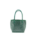 GOYARD MINI ANJOU TOTE BAG GOYARDLINE CANVAS/LEATHER GREEN SHW