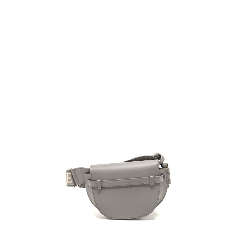 LOEWE MINI GATE DUAL BAG SOFT CALFSKIN JACQUARD GREY SHW