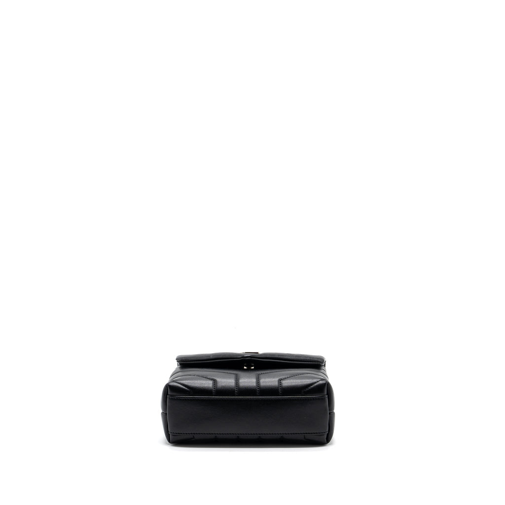 SAINT LAURENT LOULOU TOY STRAP BAG CALFSKIN BLACK SHW