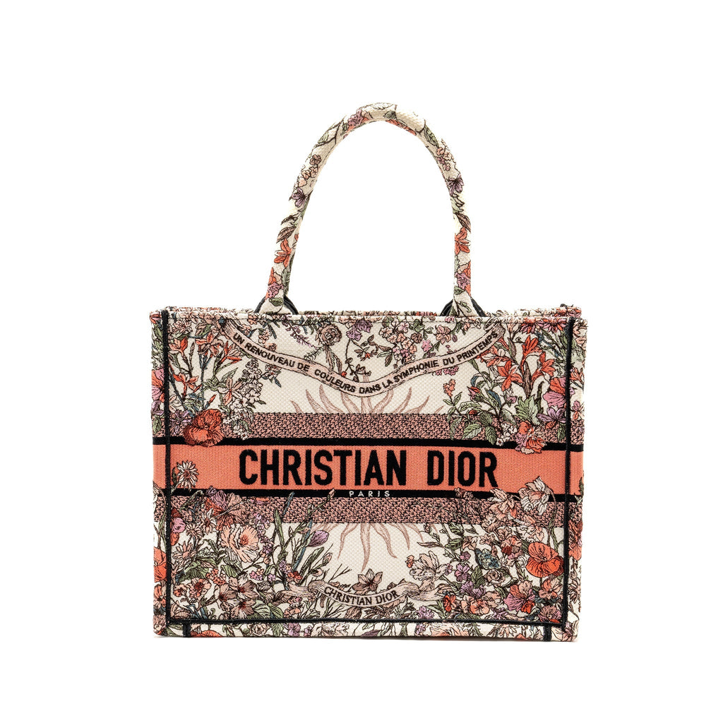 DIOR MEDIUM BOOK TOTE LIMITED EDITION CANVAS MULTICOLOUR