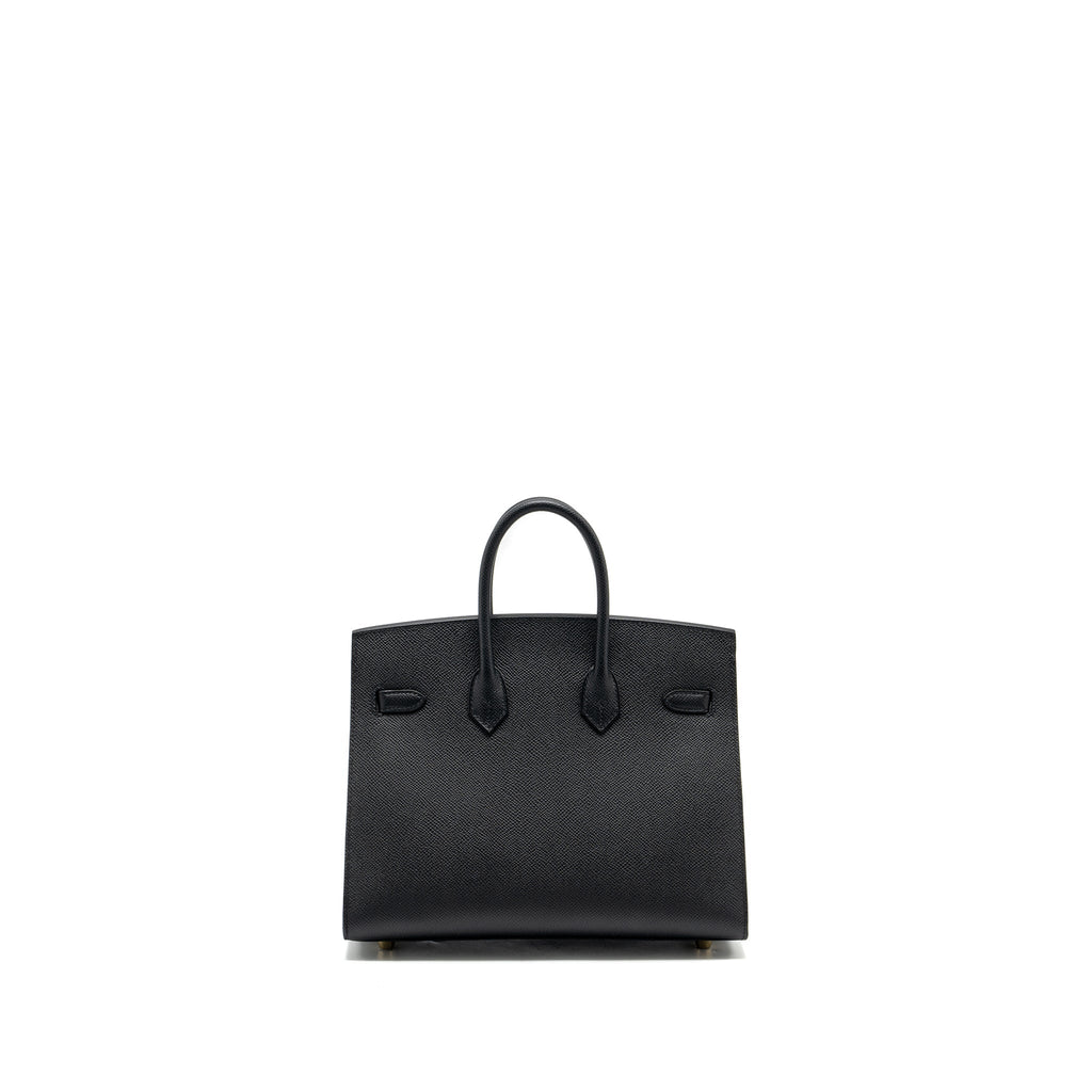 HERMES BIRKIN 25 SELLIER EPSOM BLACK GHW