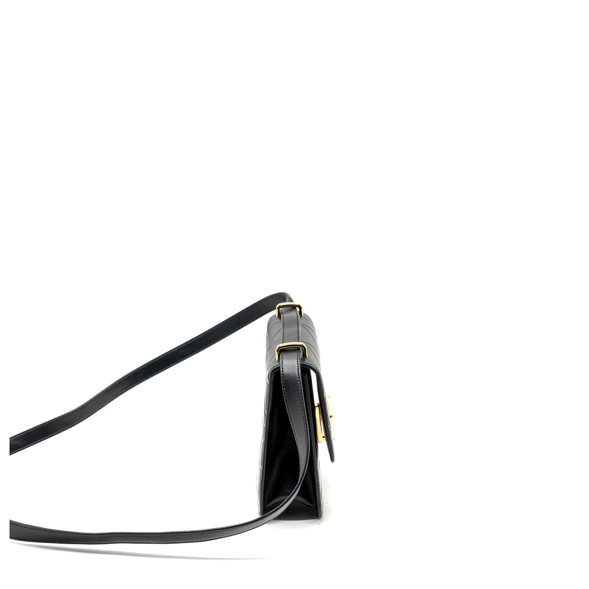 PRADA PATTINA IN PELLE CALFSKIN BLACK GHW