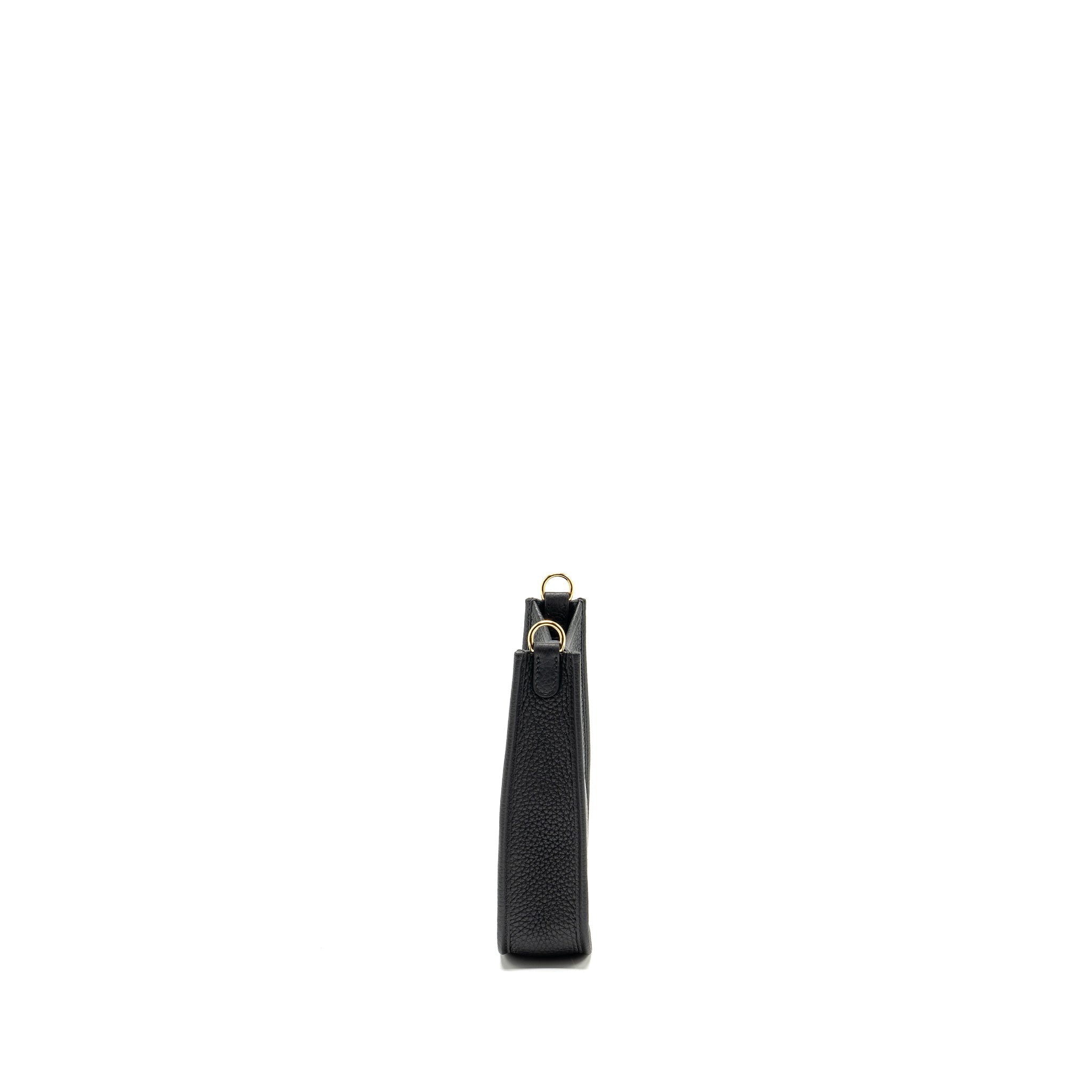HERMES MINI EVELYNE CLEMENCE BLACK WITH BLACK/EBENE STRAP GHW