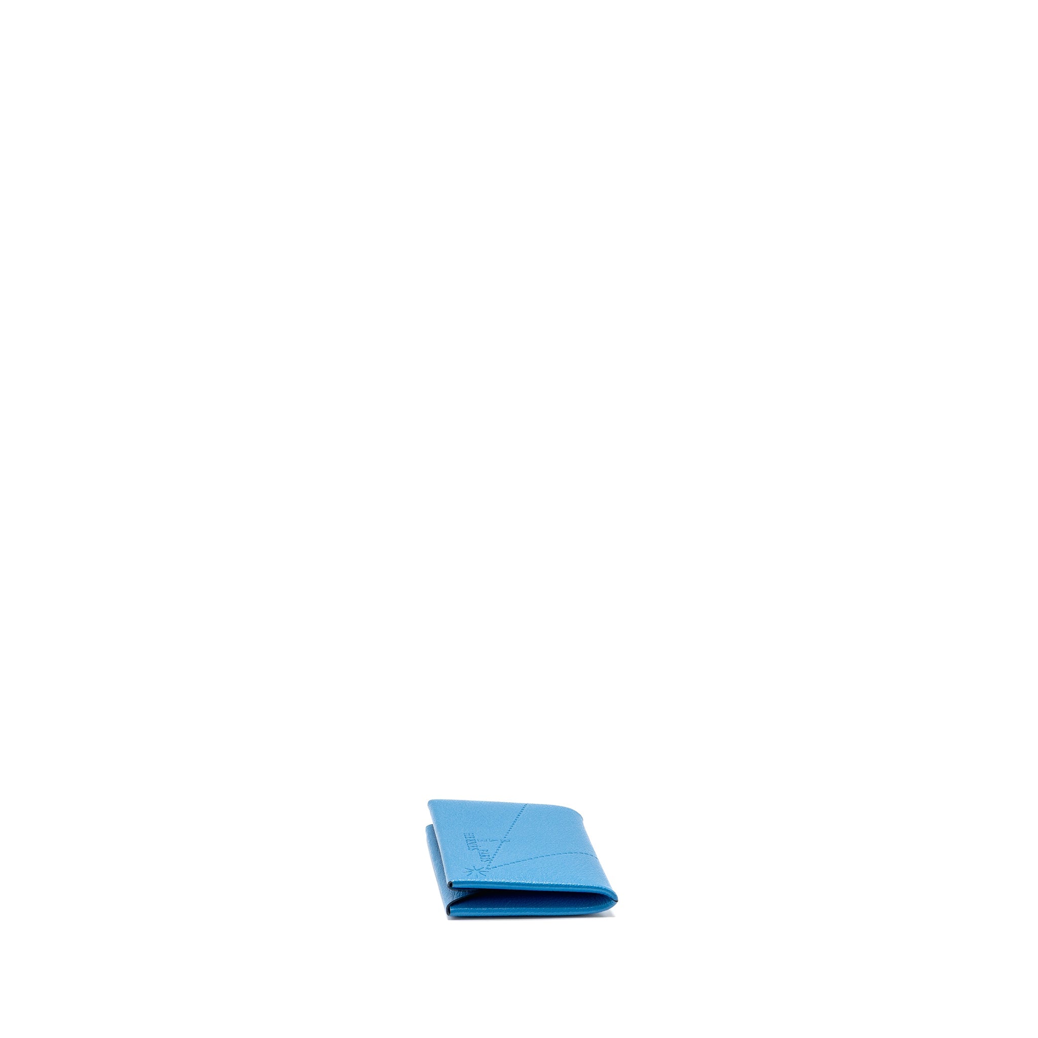 HERMES SPECIAL EDITION CALVI CARD HOLDER CHEVRE MYSORE BLUE BRIGHTON SHW