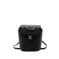 CHANEL SMALL URBAN SPIRIT BACKPACK CHEVRON CALFSKIN BLACK SHW
