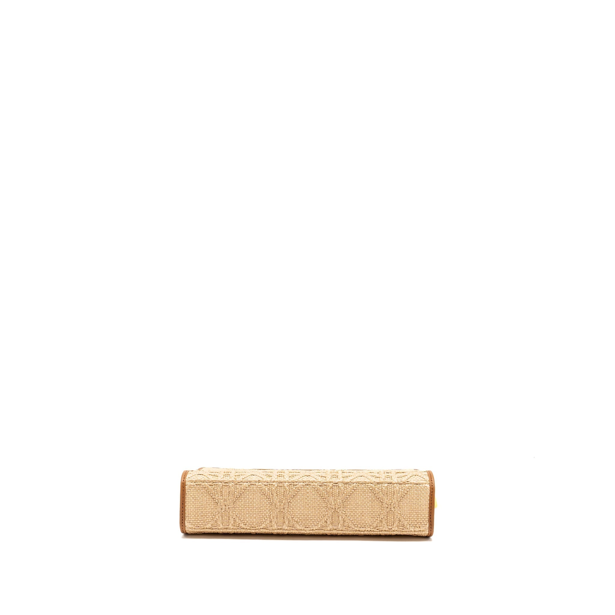 DIOR 30 MONTAIGNE DEA POUCH NATURAL CANNAGE RAFFIA BEIGE/MULTICOLOUR GHW