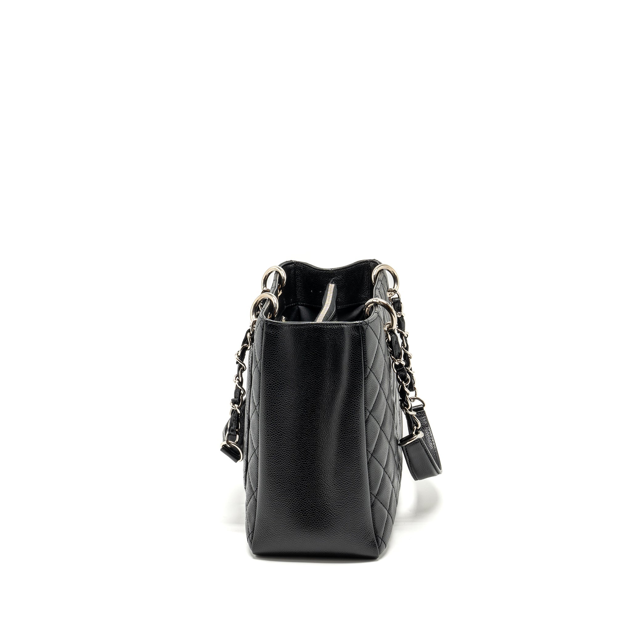 CHANEL GRAND SHOPPING TOTE BAG CAVIAR BLACK SHW