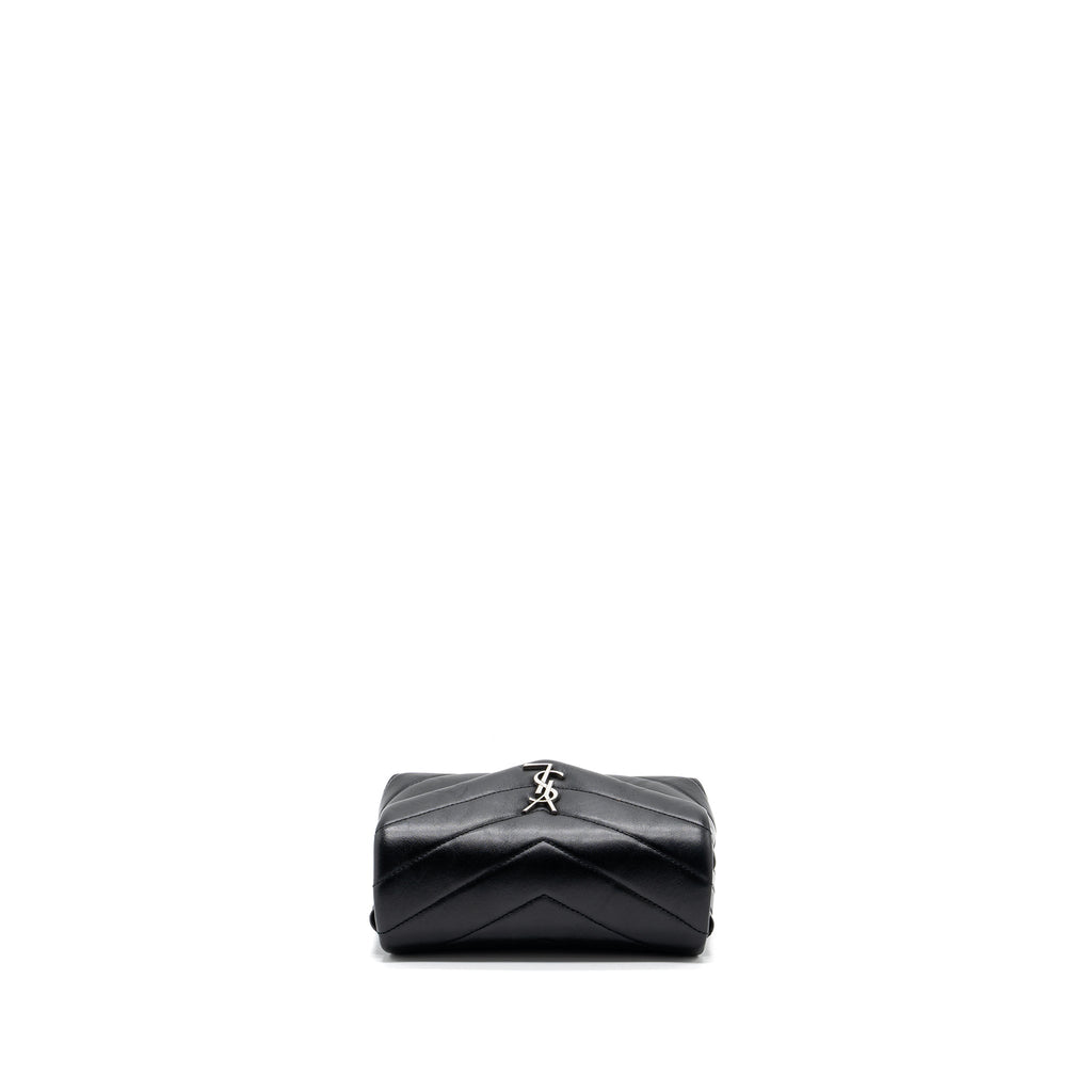 SAINT LAURENT LOULOU TOY STRAP BAG CALFSKIN BLACK SHW