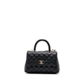 CHANEL SMALL COCO HANDLE CAVIAR BLACK LGHW (MICROCHIP)