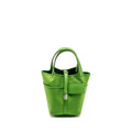 HERMES CARGO PICOTIN 18 LOCK BAG CANVAS/SWIFT VERT YUCCA SHW